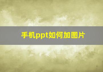 手机ppt如何加图片