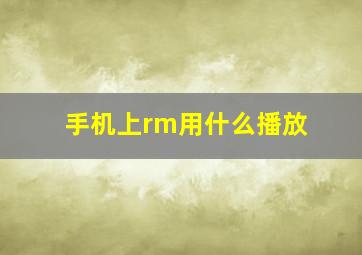 手机上rm用什么播放