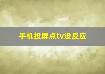 手机投屏点tv没反应