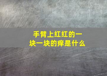 手臂上红红的一块一块的痒是什么