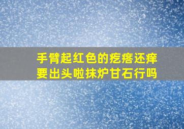 手臂起红色的疙瘩还痒要出头啦抹炉甘石行吗