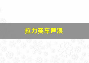 拉力赛车声浪