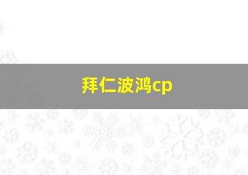 拜仁波鸿cp