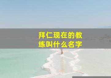 拜仁现在的教练叫什么名字