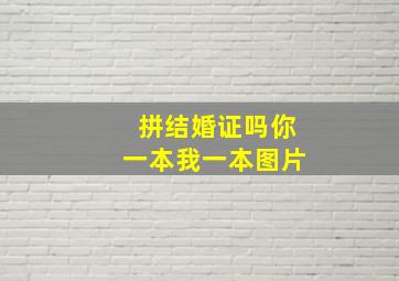 拼结婚证吗你一本我一本图片