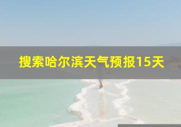 搜索哈尔滨天气预报15天