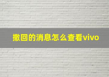 撤回的消息怎么查看vivo