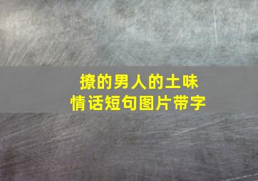 撩的男人的土味情话短句图片带字