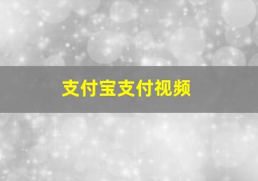 支付宝支付视频