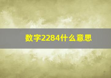 数字2284什么意思