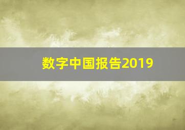 数字中国报告2019