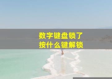 数字键盘锁了按什么键解锁