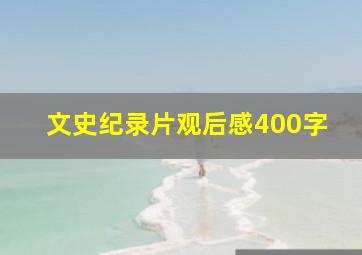 文史纪录片观后感400字