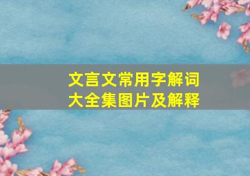 文言文常用字解词大全集图片及解释