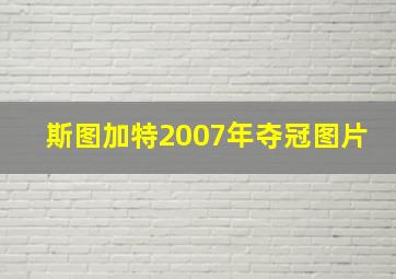 斯图加特2007年夺冠图片