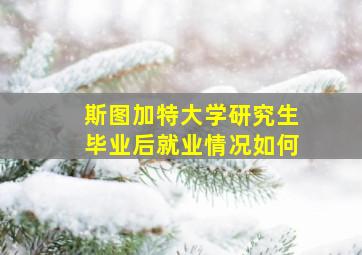 斯图加特大学研究生毕业后就业情况如何