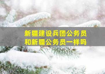 新疆建设兵团公务员和新疆公务员一样吗