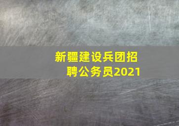 新疆建设兵团招聘公务员2021