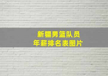 新疆男篮队员年薪排名表图片