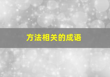 方法相关的成语