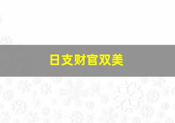 日支财官双美