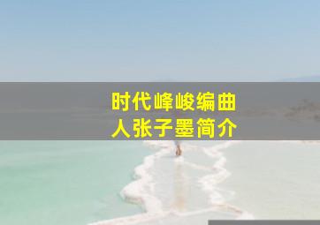 时代峰峻编曲人张子墨简介