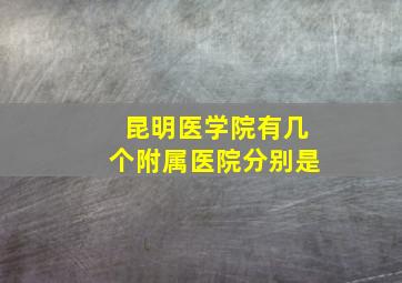 昆明医学院有几个附属医院分别是