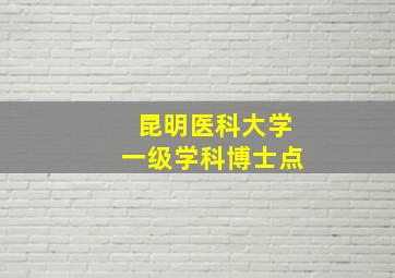 昆明医科大学一级学科博士点