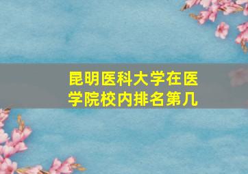 昆明医科大学在医学院校内排名第几