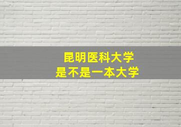 昆明医科大学是不是一本大学