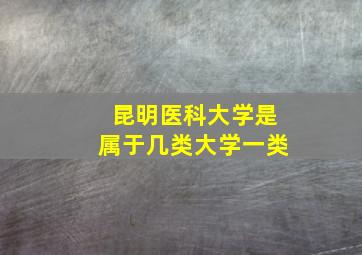 昆明医科大学是属于几类大学一类