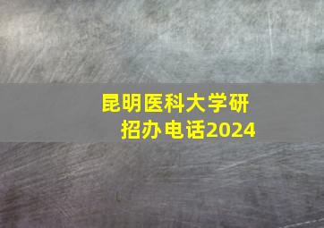 昆明医科大学研招办电话2024