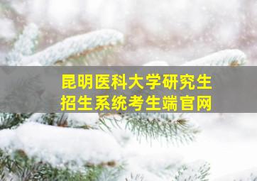 昆明医科大学研究生招生系统考生端官网