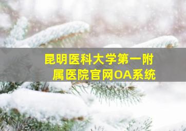 昆明医科大学第一附属医院官网OA系统