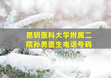 昆明医科大学附属二院孙勇医生电话号码