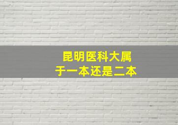 昆明医科大属于一本还是二本