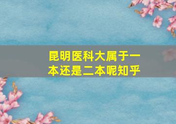 昆明医科大属于一本还是二本呢知乎