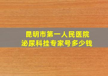 昆明市第一人民医院泌尿科挂专家号多少钱