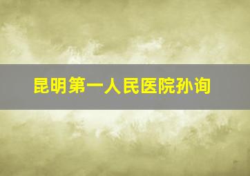 昆明第一人民医院孙询