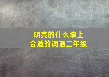 明亮的什么填上合适的词语二年级