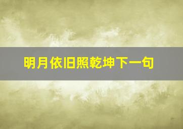 明月依旧照乾坤下一句