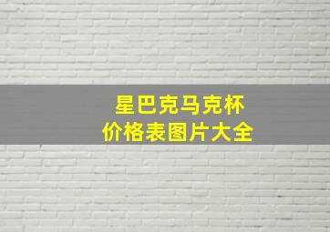 星巴克马克杯价格表图片大全