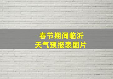 春节期间临沂天气预报表图片