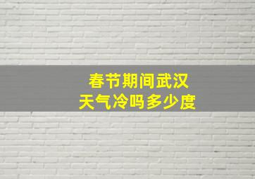 春节期间武汉天气冷吗多少度