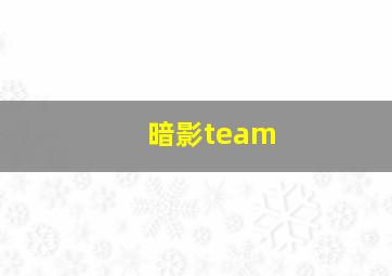 暗影team