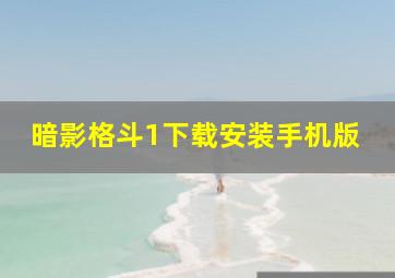 暗影格斗1下载安装手机版