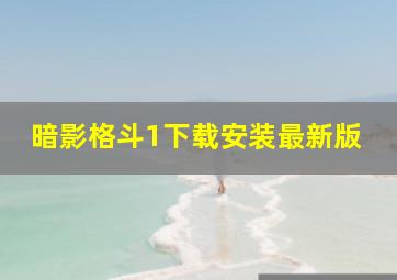 暗影格斗1下载安装最新版