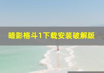 暗影格斗1下载安装破解版