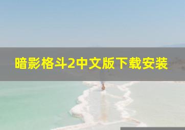 暗影格斗2中文版下载安装