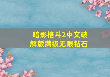 暗影格斗2中文破解版满级无限钻石